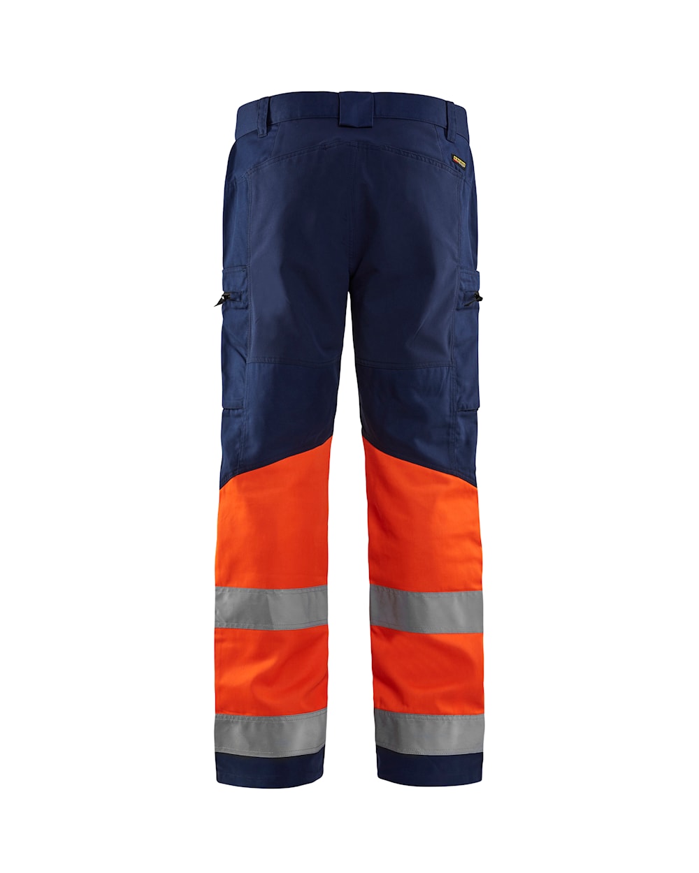 High Vis Arbeitshose mit Stretch Marineblau / Orange, hinten, DB Schenker High Vis Arbeitshose mit Stretch Marineblau / Orange, hinten, DB Schenker